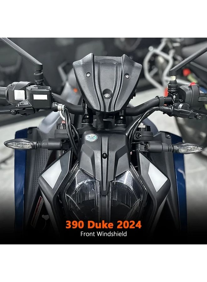 Motorcycle Front Windshield Deflector Hood Sun Visor Black Compatible With 390 Duke 2024 - Image 2