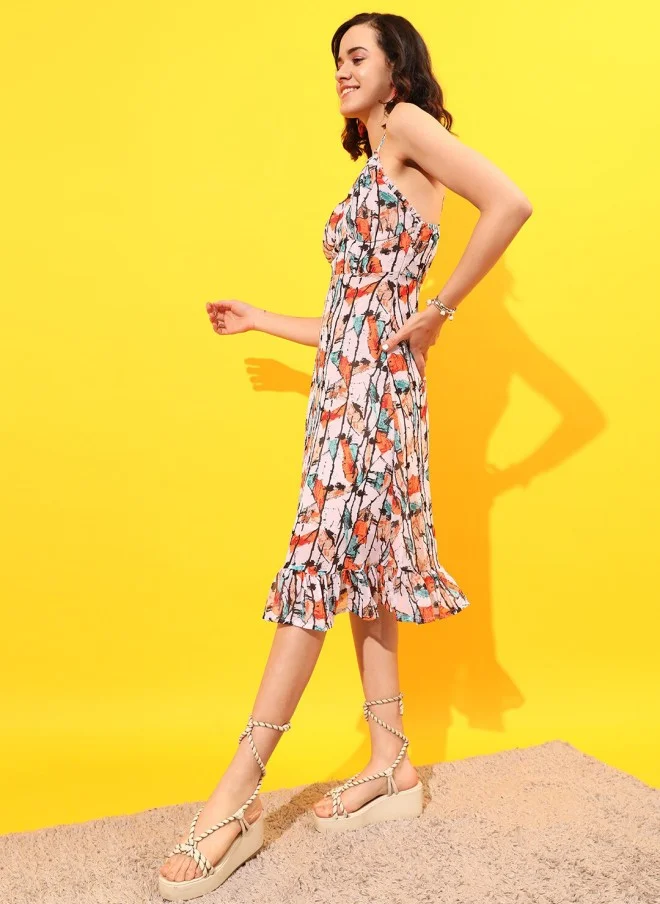 STREET 9  Floral Printed A-Line Dress for Women for Women | Best Price UAE