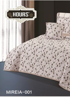 Hours Compressed double-sided floral bed comforter set, 6 pieces, size 240 * 220 cm  - Image 3