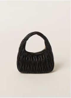 Miu Miu Wander quilted nappa leather hobo Crossbody Shoulder Bag Black  - Image 3