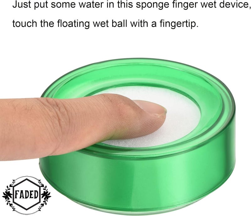 Faded Finger Damper – Round Plastic Sponge Cup Fingertip Moistener in Random Colors for Counting, Sorting, Filing, and Office or Cash Handling Tasks (3Pcs) - Image 5