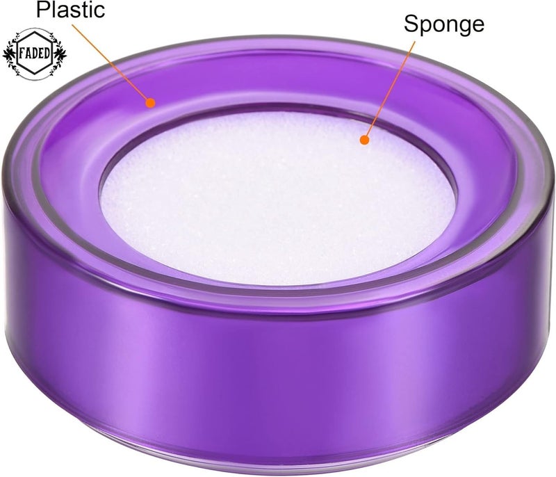 Faded Finger Damper – Round Plastic Sponge Cup Fingertip Moistener in Random Colors for Counting, Sorting, Filing, and Office or Cash Handling Tasks (3Pcs) - Image 3