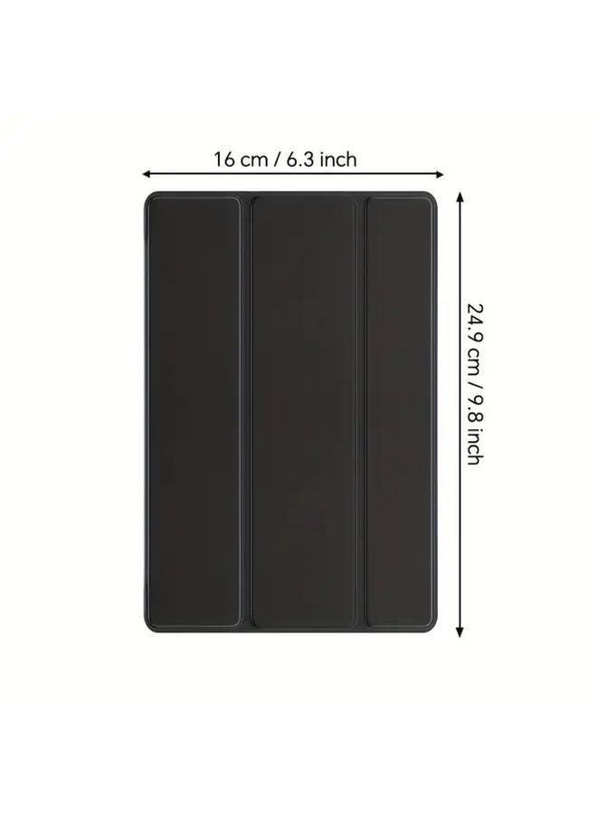 حالة Samsung Tab S10 FE YT Black Soft TPU ثلاثية الطيات مع حامل، إيقاظ وإسبات تلقائي، غطاء واقي خفيف الوزن - Image 2