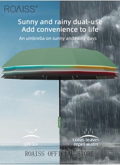 roaiss Upgraded Fully Automatic Umbrella for Men and Women 168 Rib Dual Purpose Umbrella 41.7 Inch Enlarge Umbrella Cover UV Protection Umbrella Effectively Blocks Sunlight UPF50+  - Image 2