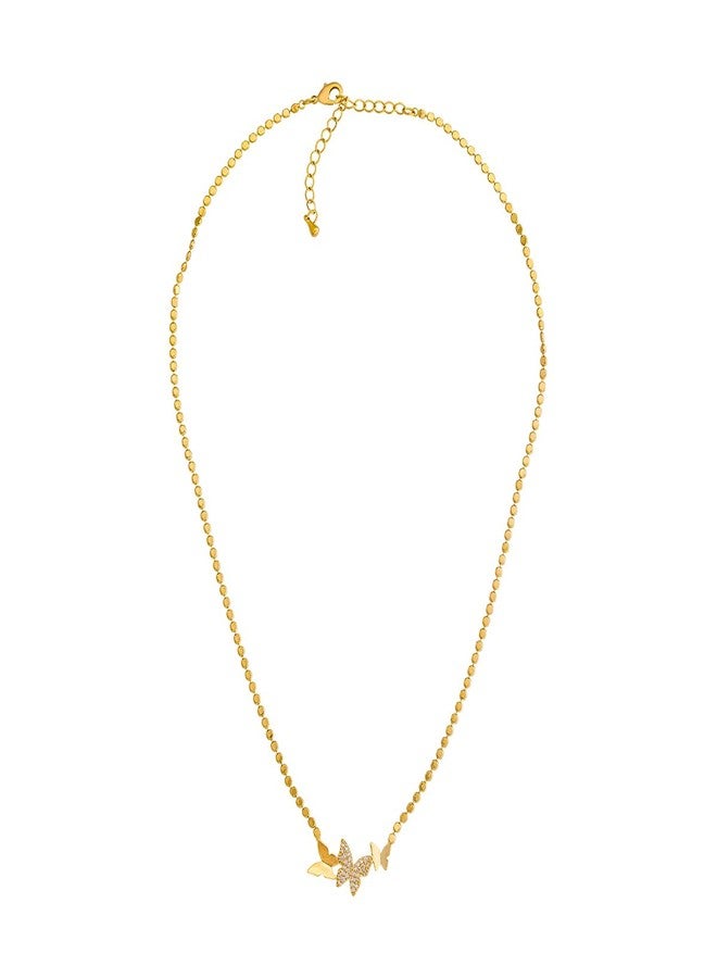 KUSHAL'S Fashion Jewellery White Gold Polished Copper Trendy Necklace, Best for Casual Wear & Special Occasion - 454982 - Image 3
