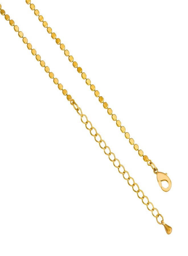 KUSHAL'S Fashion Jewellery White Gold Polished Copper Trendy Necklace, Best for Casual Wear & Special Occasion - 454982 - Image 4