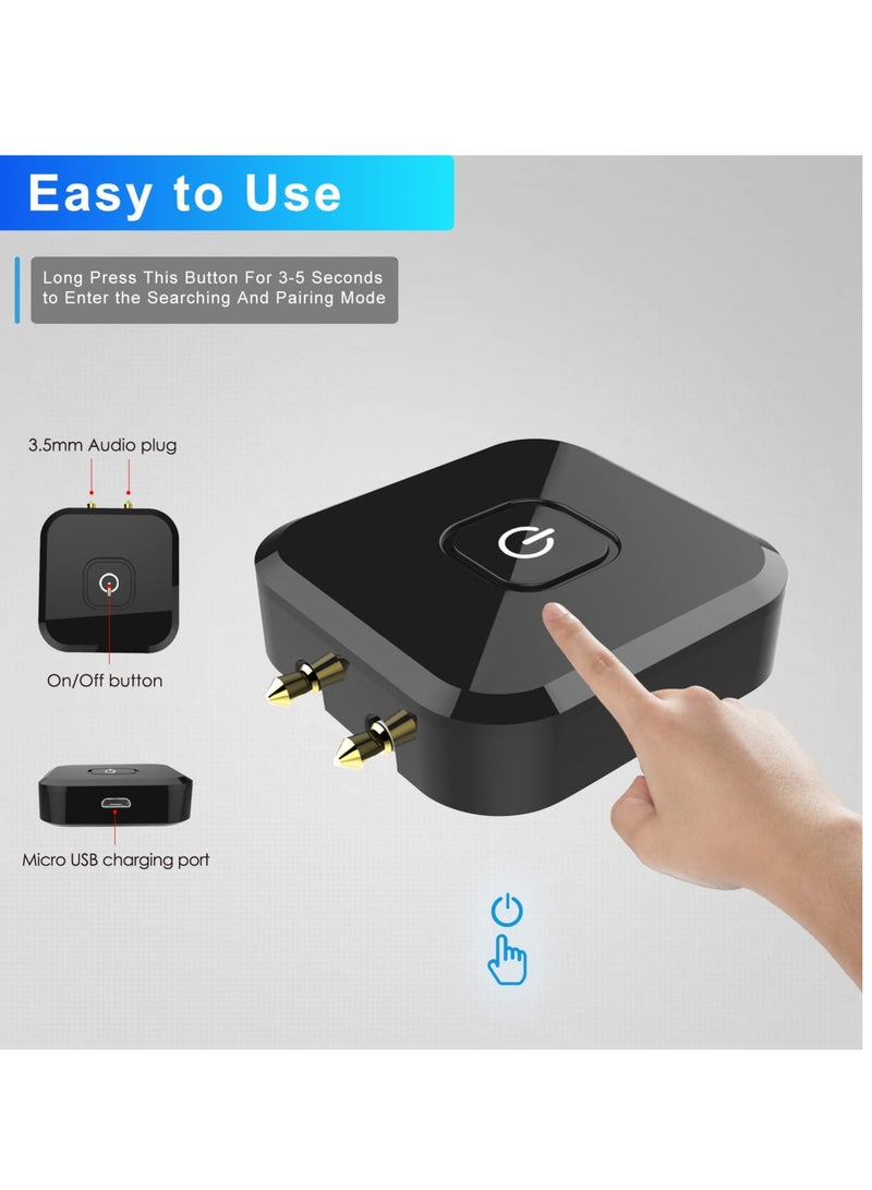 Bluetooth 5.0 Transmitter, Wireless Audio Adapter with APTX Low Latency, Stereo Sound Bluetooth Flight Transmitter, Bluetooth Dongle for TV to Headphone with 3.5mm or RCA Jack - Image 5