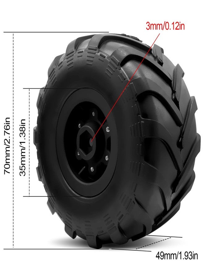 OGUNKE مجموعة إطارات جنوط شاحنة الوحش OGRC 1.0 RC لـ FCX24 SCX24 C10 JLU Deadbolt Gladiator Bronco 1/24 سيارة زاحفة (أسود) - Image 2