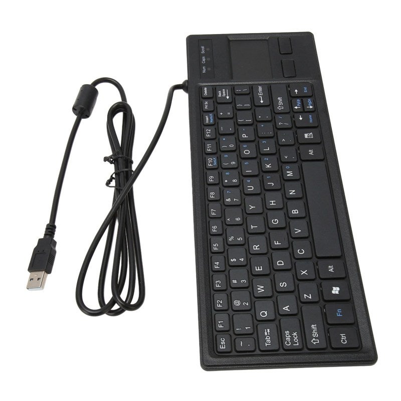 Wired Touchpad Keyboard: 20,000-Cycle Scissor Keys, Built-In USB Hub - Plug And Play, Gesture Support Mini Compact Keyboard for Industrial, Food Service, Marine Environments - Image 5