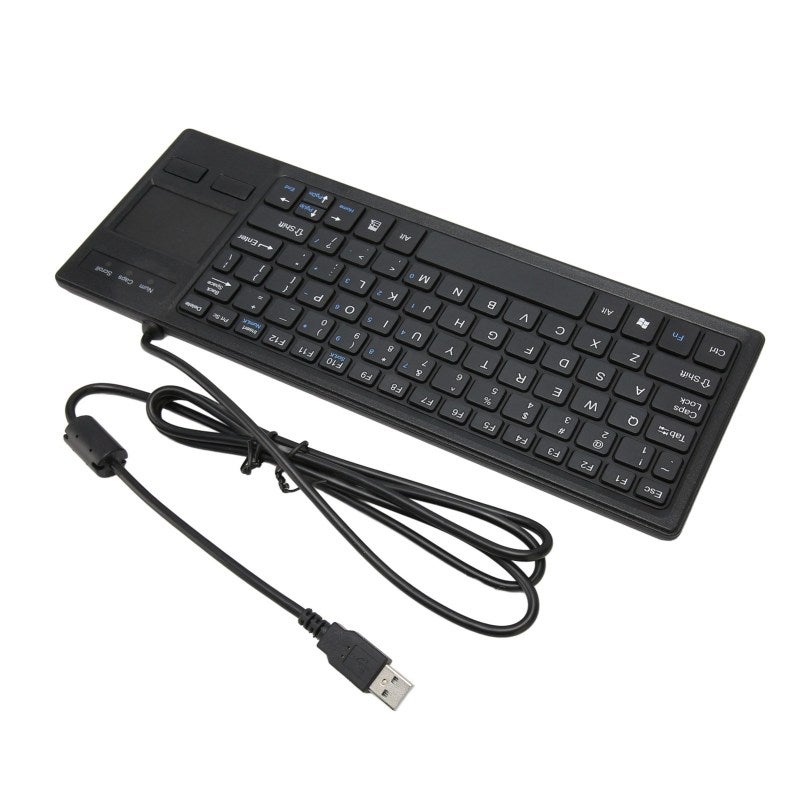Wired Touchpad Keyboard: 20,000-Cycle Scissor Keys, Built-In USB Hub - Plug And Play, Gesture Support Mini Compact Keyboard for Industrial, Food Service, Marine Environments - Image 2