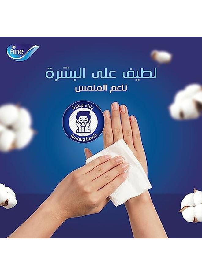 فاين النورس مناديل الوجه طبقتين عبوة مكونة من 10 × 160 منديل صحي للوجه بملمس ناعم يناسب جميع أنواع البشرة مناديل النورس بتقنية ستيريبرو - Image 3