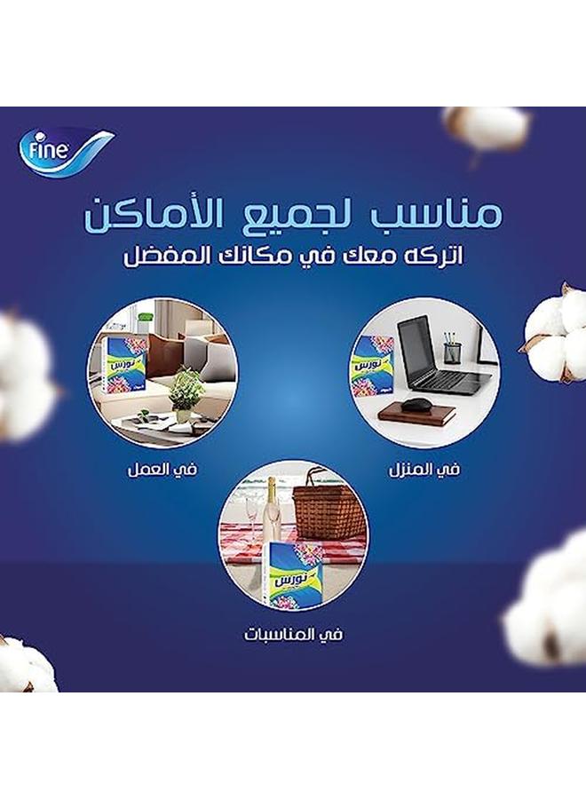 فاين النورس مناديل الوجه طبقتين عبوة مكونة من 10 × 160 منديل صحي للوجه بملمس ناعم يناسب جميع أنواع البشرة مناديل النورس بتقنية ستيريبرو - Image 4