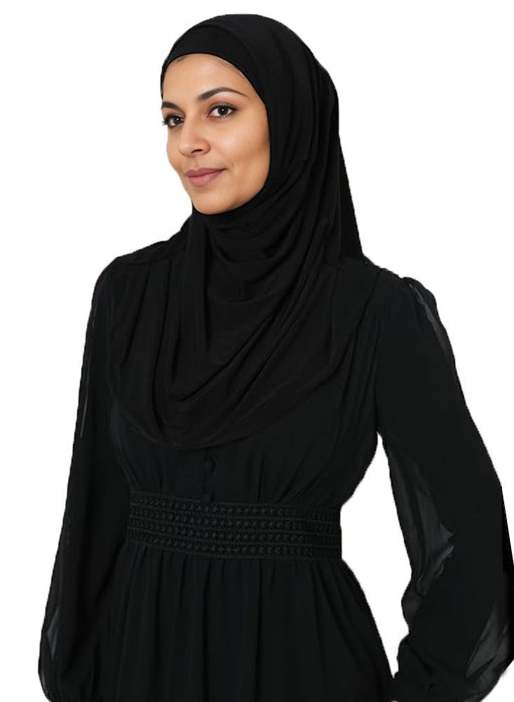 حجاب مسلم للنساء وشاح أبايا ناعم و قابل للتنفس مع تغطية الرقبة الكاملة - Image 5