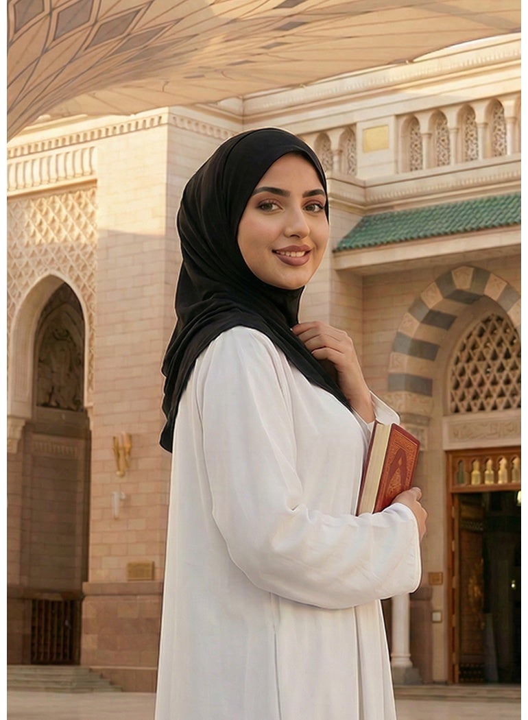 حجاب مسلم للنساء وشاح أبايا ناعم و قابل للتنفس مع تغطية الرقبة الكاملة - Image 1
