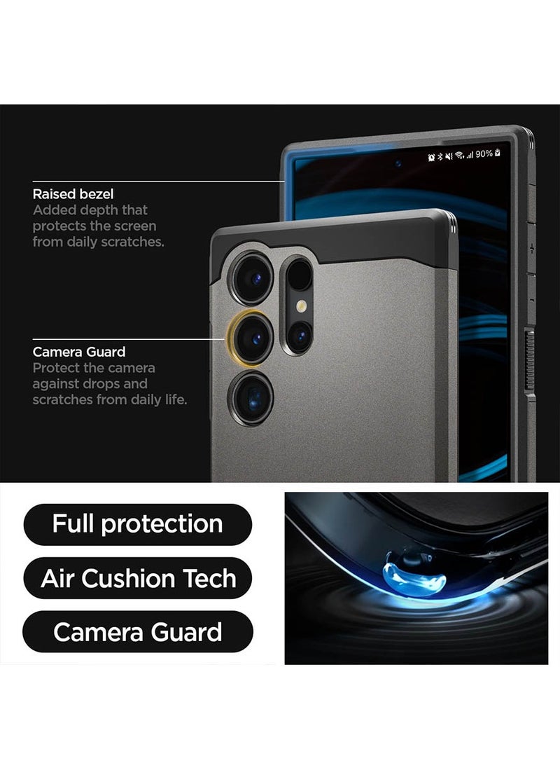 Spigen Tough Armor for Samsung Galaxy S24 ULTRA case cover with Extreme Impact Foam - Gunmetal  - Image 5