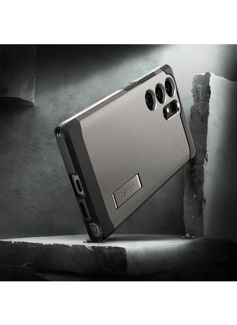 Spigen Tough Armor for Samsung Galaxy S24 ULTRA case cover with Extreme Impact Foam - Gunmetal  - Image 3