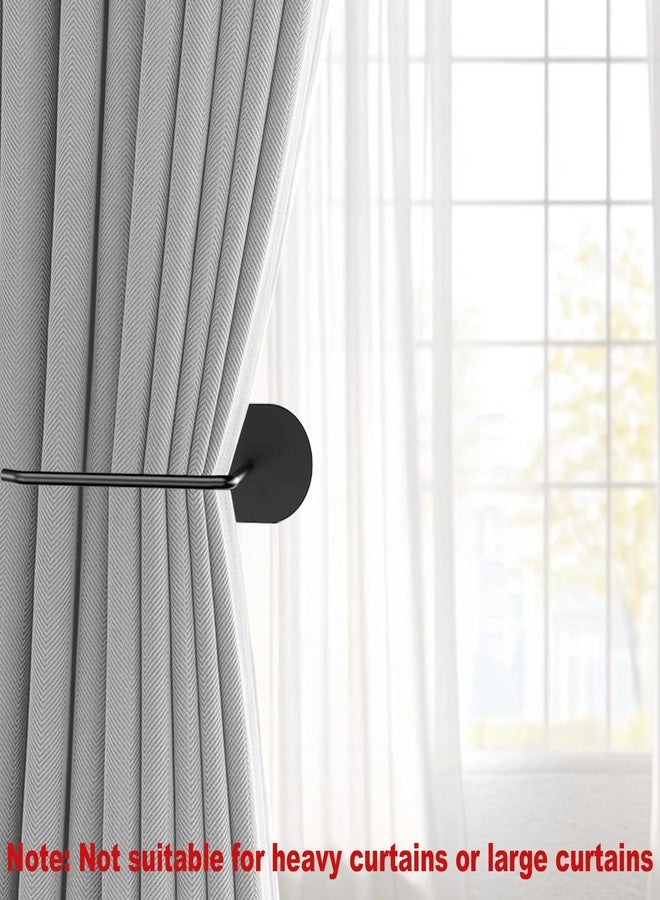 Hoousuper 4 pcs Curtain tiebacks Hooks Screw-in, Curtain holdbacks Wall Mounted, Curtain Holders for Drapes, Curtain Pull Backs 304 Stainless Steels, Curtain Tie Backs - Image 2