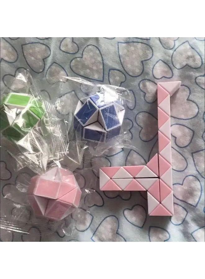 10Pcs Assorted Color Snake Cube Puzzle Brain Teaser Toy For Kids - Image 2