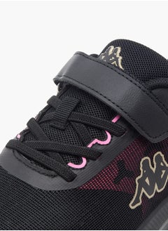 Kappa Girls' Logo Detail Sports Shoes with Hook and Loop Closure  - Image 3