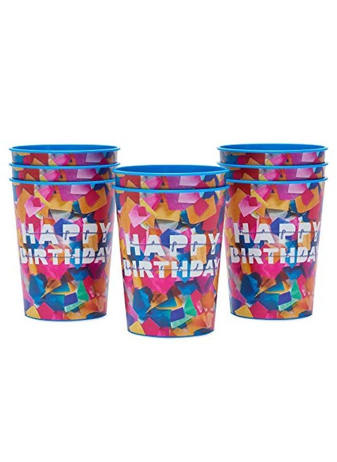 Confetti Birthday Party Supplies 16 Oz. Reusable Plastic Cups (8Count) - pzsku/ZF0603F620F0128B76F37Z/45/_/1652701658/e98868b1-5c15-469c-9330-bb150b6a5f66