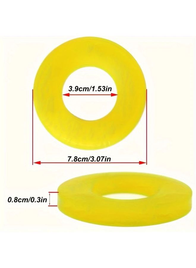 4pcs Car Strut Top Mount Suspension Bearing Spacers Yellow Rubber Grommets for Shock Absorber Mounting Fit Most Vehicle Durable - Image 4