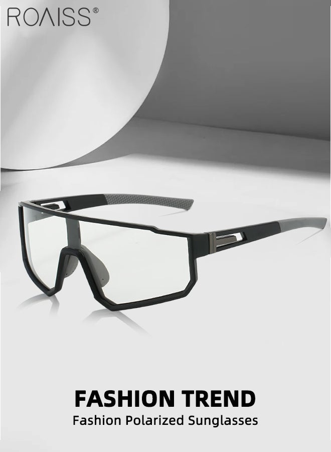 roaiss Polarized Cycling Sunglasses for Men and Women, Photochromic Mountain Bike Glasses, Outdoor Sports Shades for Driving, Fishing, Baseball, Cycling - Image 5