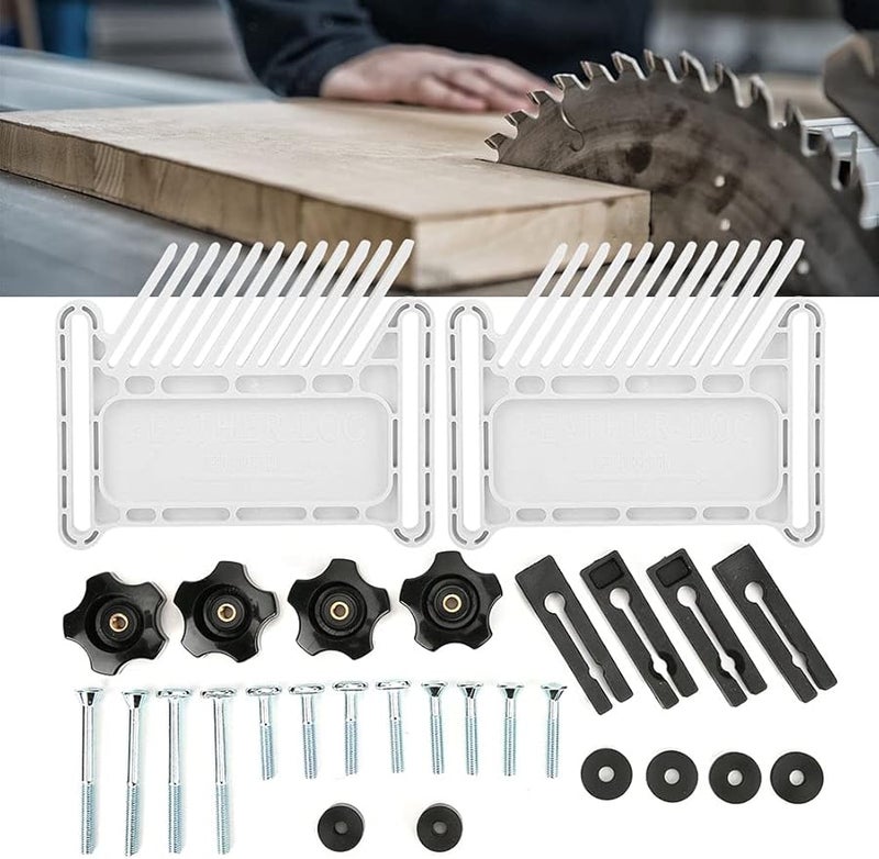 ABS Plastic Woodworking Board Vertical Pressure Grip Tool 165x130x105mm for Table Saw Band Saw Circular Saw Stable Cutting Accessory Includes 2 Boards 4 Sliders - Image 3