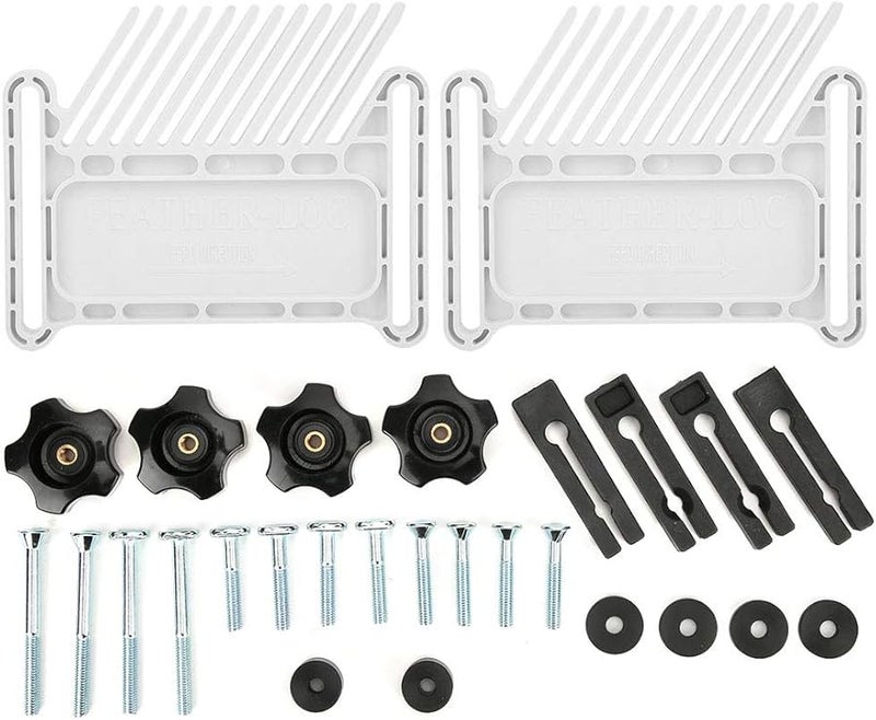 ABS Plastic Woodworking Board Vertical Pressure Grip Tool 165x130x105mm for Table Saw Band Saw Circular Saw Stable Cutting Accessory Includes 2 Boards 4 Sliders - Image 2