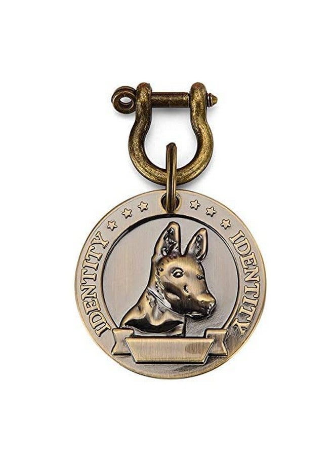 Pet Antique Heavy Duty Round Shape Gold Collar Charm Brass Tag Imported Collar Charm Id Tag Ideal For Puppies And Dogs - Image 1