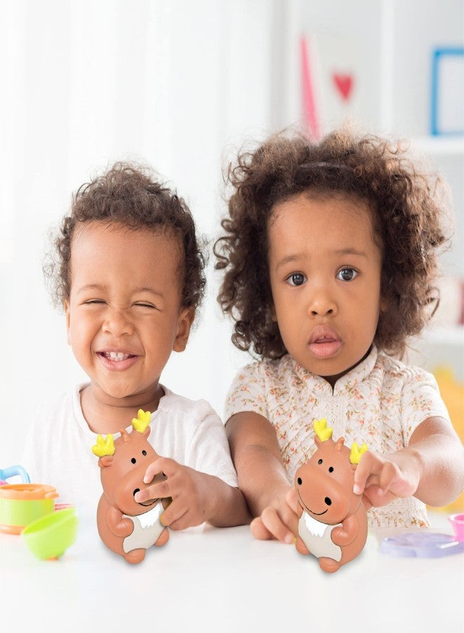 بازلد لعبة حمام مطاطية على شكل موس من دوليبو - لعبة استحمام عائمة من المطاط، لعبة استحمام ممتعة للأطفال الصغار، لعبة حيوانات برية لطيفة وناعمة لحوض الاستحمام والشاطئ وحمام السباحة للبنات والأولاد - Image 5