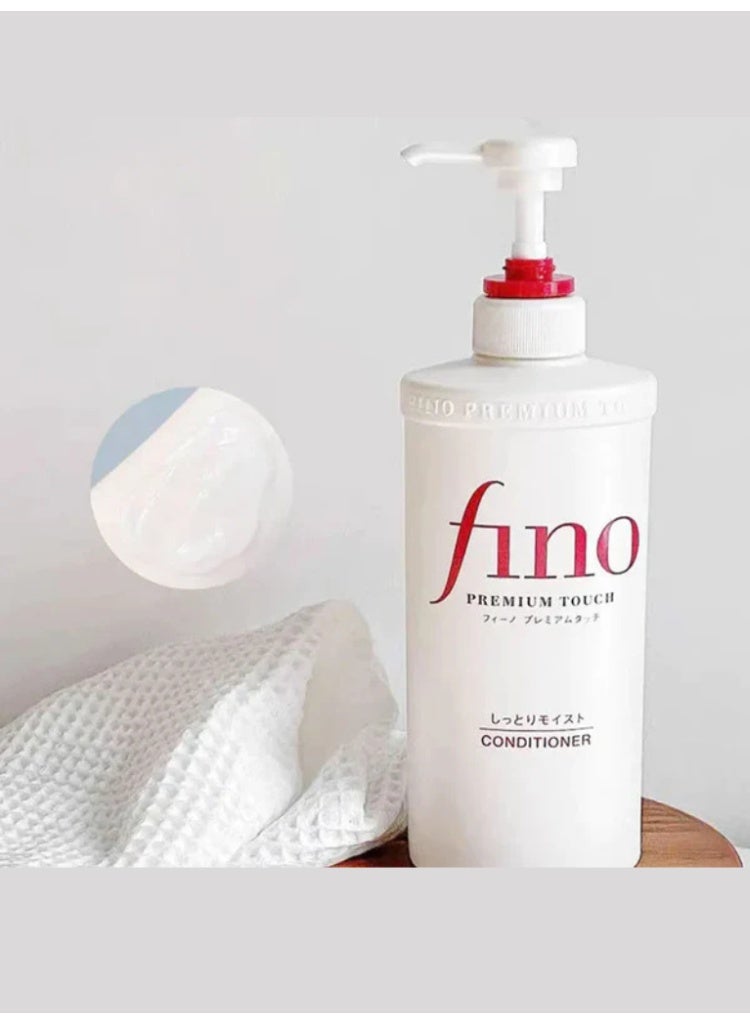 Fino Shiseido Fitit Fino Premium Touch Moist Conditioner 550ml – Deep Moisturizing & Nourishing Conditioner for Dry and Damaged Hair - Image 3