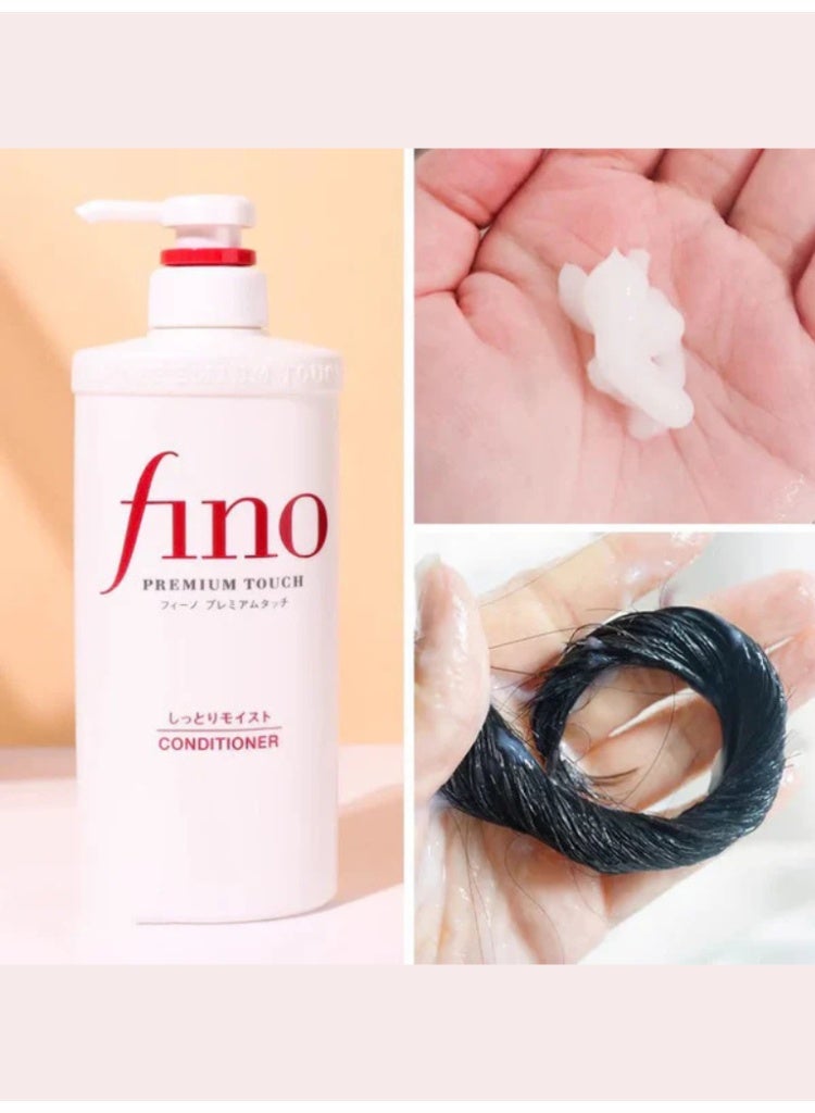 Fino Shiseido Fitit Fino Premium Touch Moist Conditioner 550ml – Deep Moisturizing & Nourishing Conditioner for Dry and Damaged Hair - Image 4