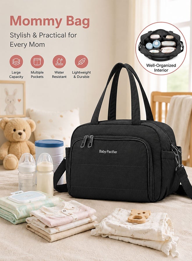 Super ZYouth Baby Diaper Tote Bag, Large Capacity Mommy Bag, Stroller Storage Bag with Insulated Bottle Pockets, Stroller Straps and Multi-Compartment Organizer - Image 1