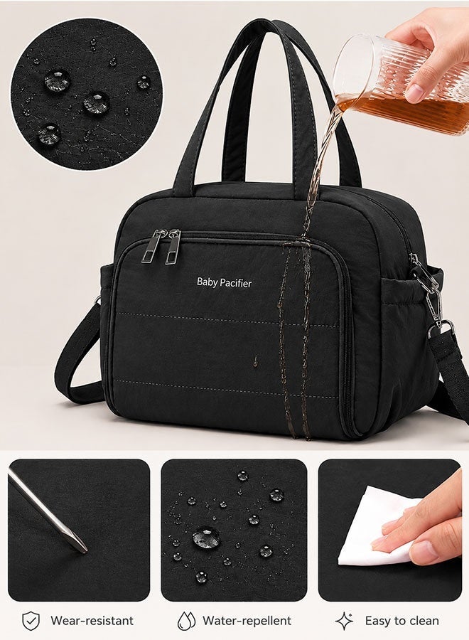 Super ZYouth Baby Diaper Tote Bag, Large Capacity Mommy Bag, Stroller Storage Bag with Insulated Bottle Pockets, Stroller Straps and Multi-Compartment Organizer - Image 5