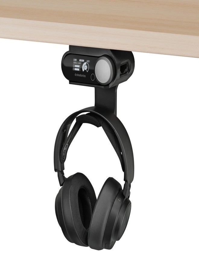 BRAINWAVZ Under Desk Headphone Hanger Stand for Steelseries Arctis Nova Pro Wireless Headsets with Dock for The Wireless Base Station (HPS02) - Image 1