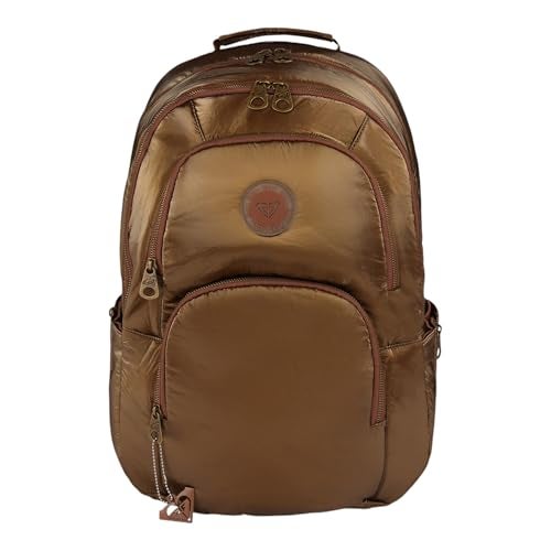 Roxy Large Puffer Backpack Travel Laptop Bag Commuter Work Everyday 25L Aztec Gold - Image 1
