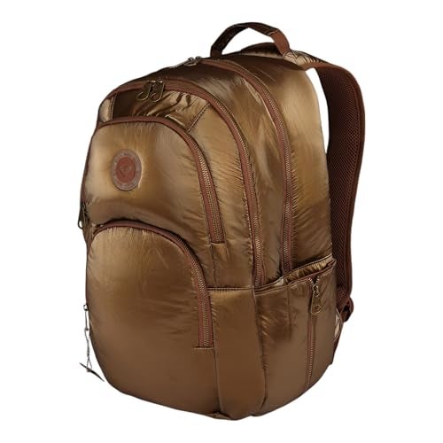 Roxy Large Puffer Backpack Travel Laptop Bag Commuter Work Everyday 25L Aztec Gold - Image 3