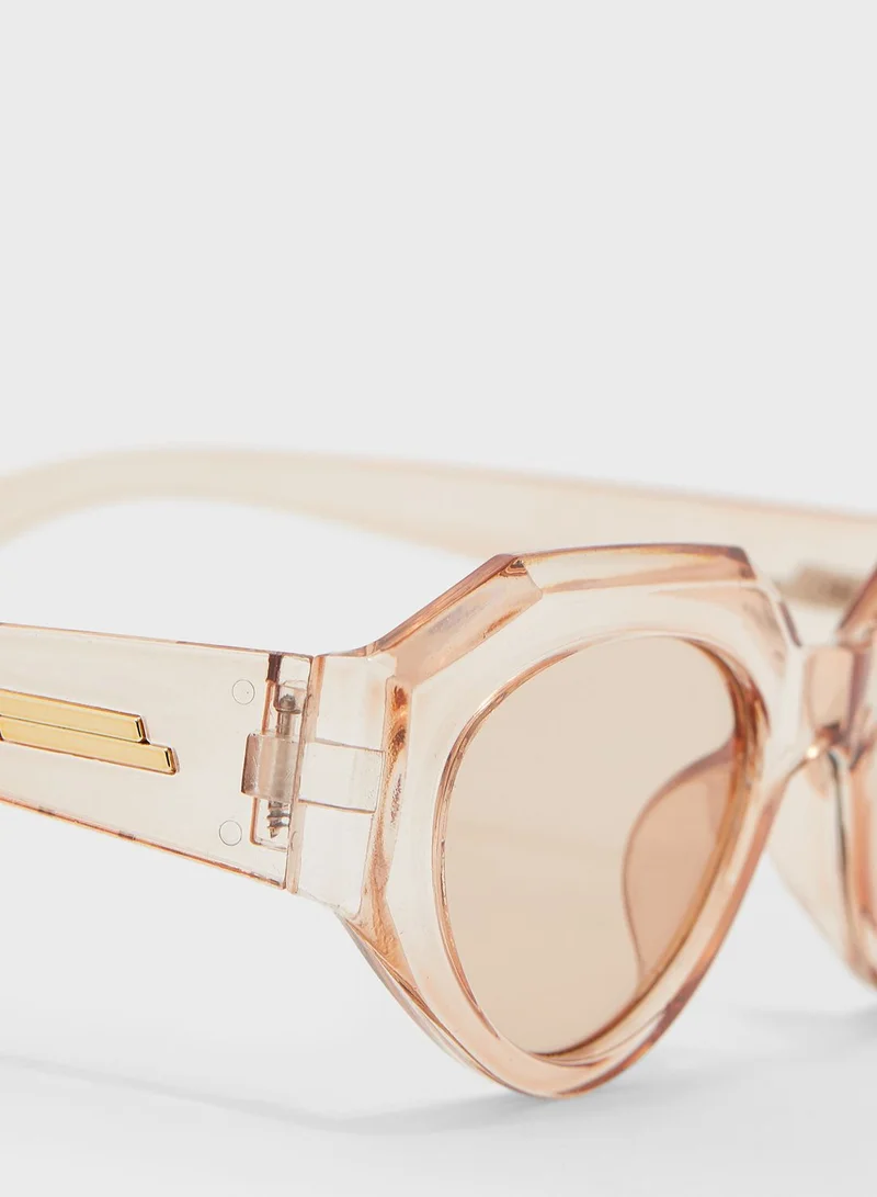 ELLA Angular Clear Frame Sunglasses