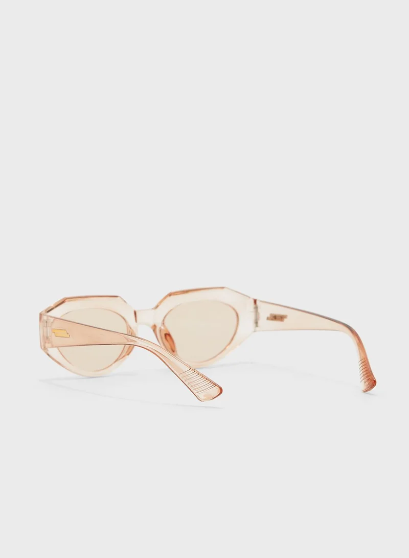 ELLA Angular Clear Frame Sunglasses