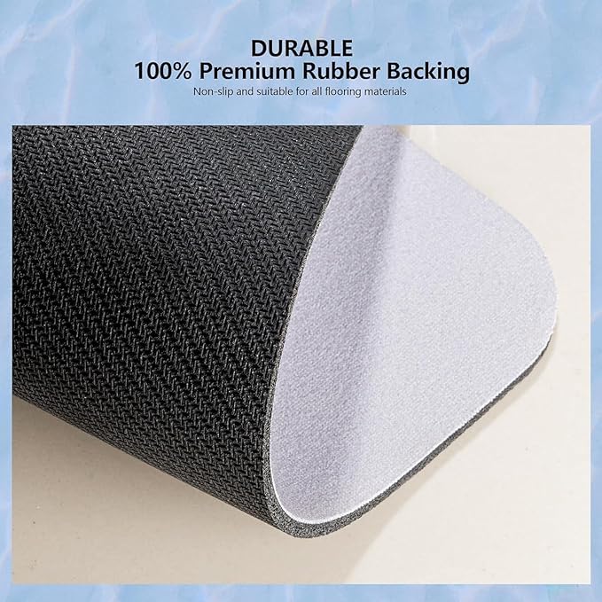 VishBin Super Absorbent Floor Mat DirtRepellent Floor Mat for Bathroom NonSlip Kitchen Rug OilProof and Waterproof WipeClean Running Mat Kitchen Mat Washable Shower Mat - Image 4