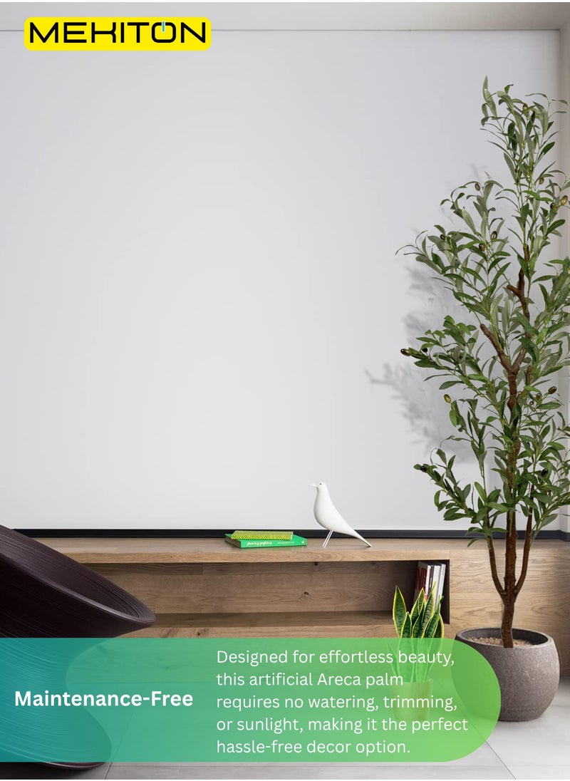 MEKITON Artificial Olive Tree – 150cm Tall Indoor Faux Plant with Pot | Realistic Mediterranean Style Decorative Tree for Home, Office & Majlis | No Watering Needed  - Image 4