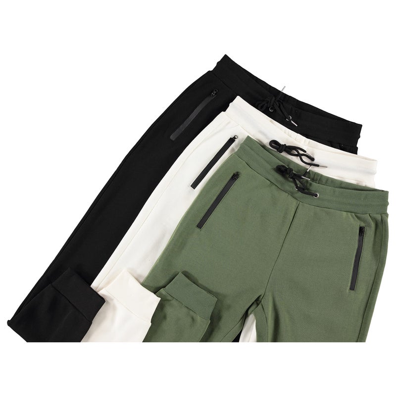 PURE CHAMP Mens 3 Pack Fleece Active Athletic Workout Jogger Sweatpants for Men with Zipper Pocket and Drawstring Size S-3XL (Small, Set 5) - Image 4