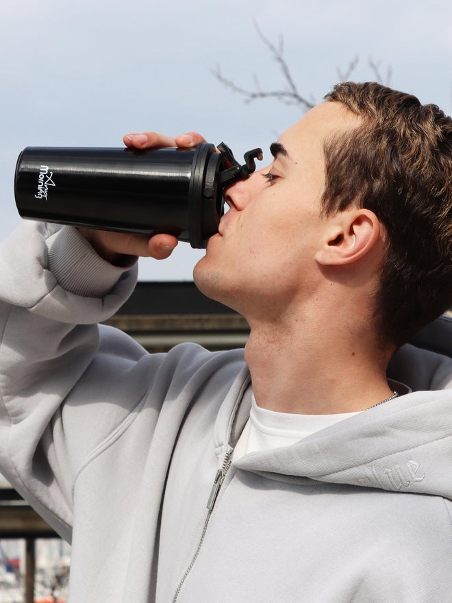 Any Morning Stainless Steel Coffee Tumbler, Black - Image 4