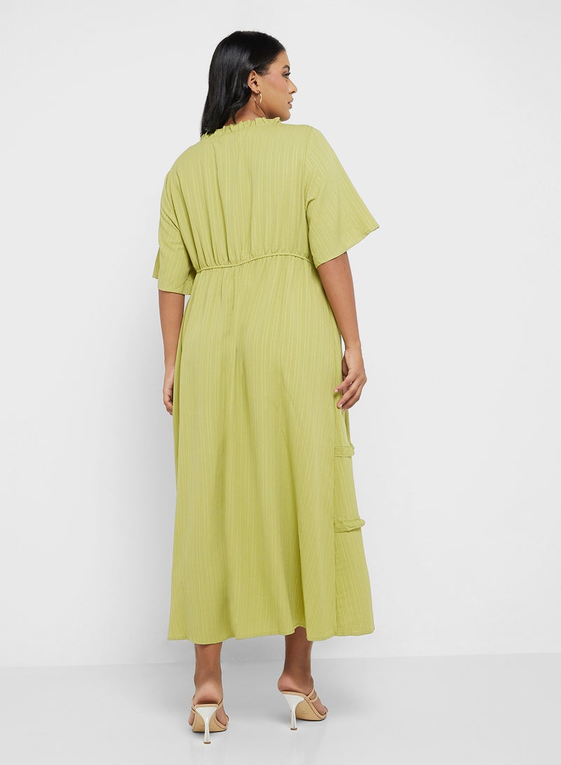 جينجر بلس فستان مكشكش بطبقات - Image 2