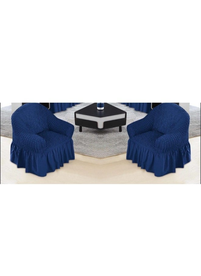 EVORY HOME Attractive bubble pattern stretch fabric sofa and chair cover set with exquisite details and beautiful elastic design to protect furniture, 2-piece set  - Image 1