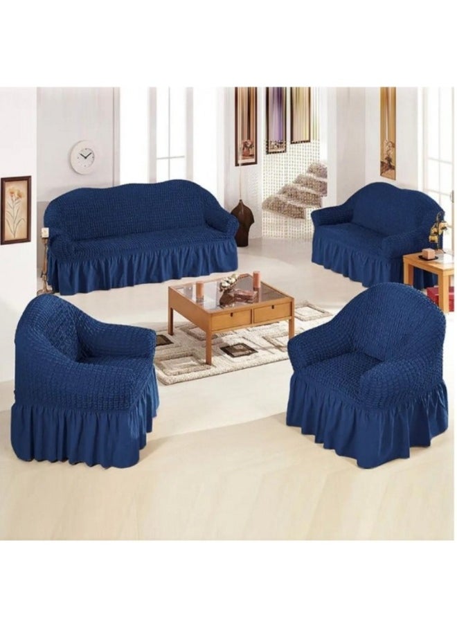 EVORY HOME Attractive bubble pattern stretch fabric sofa and chair cover set with exquisite details and beautiful elastic design to protect furniture, 2-piece set  - Image 4
