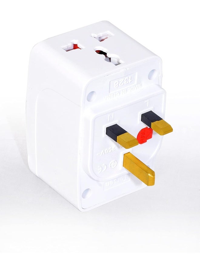 3 Way Multi Plug Adapter Socket Universal Travel Adaptor-Plug Extension For Kitchen Appliances, Office, Laptop, Tv, Indoor Lighting Shaver Converter Power With Multiple  - Image 2
