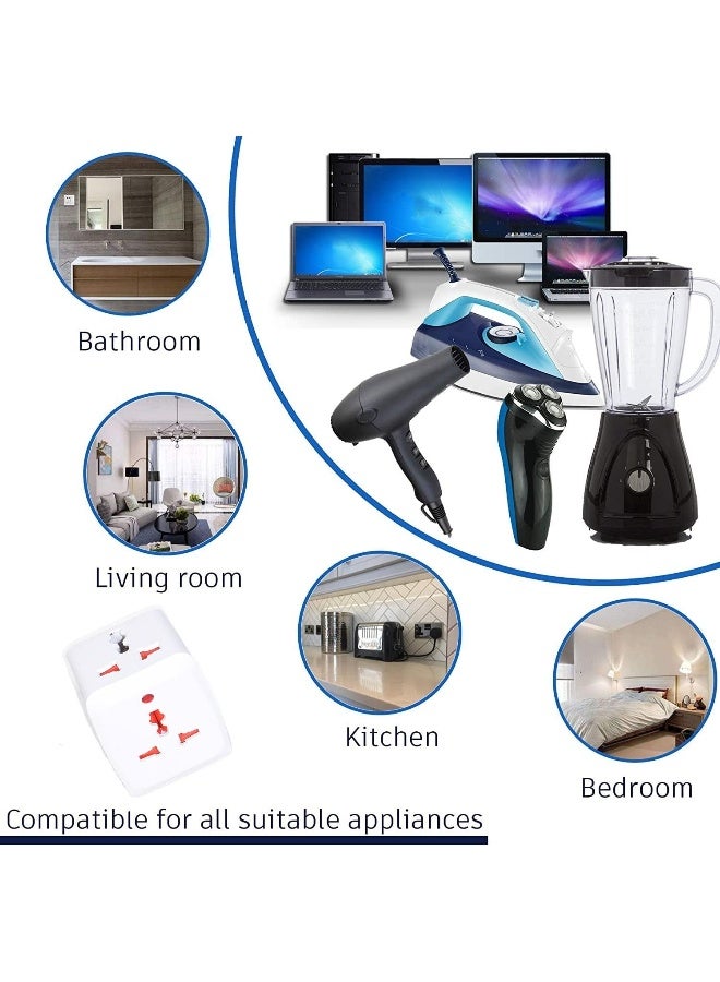 3 Way Multi Plug Adapter Socket Universal Travel Adaptor-Plug Extension For Kitchen Appliances, Office, Laptop, Tv, Indoor Lighting Shaver Converter Power With Multiple  - Image 3