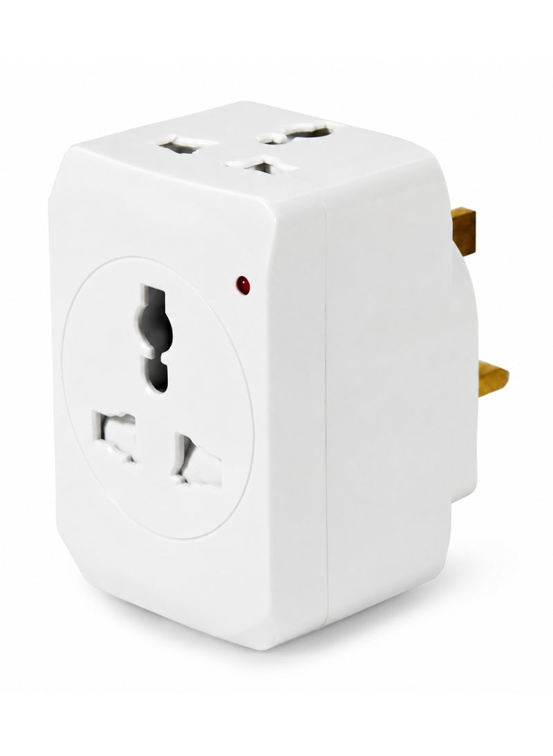 3 Way Multi Plug Adapter Socket Universal Travel Adaptor-Plug Extension For Kitchen Appliances, Office, Laptop, Tv, Indoor Lighting Shaver Converter Power With Multiple - Image 1