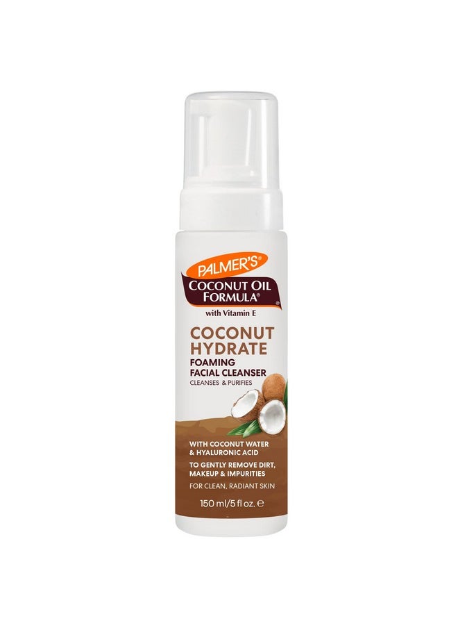 PALMER'S - Coconut Oil Formula Coconut Hydrate Foaming Facial Cleanser, 5 Fl Oz, Face Wash With Coconut Water, Hyaluronic Acid & Vitamin E, Gentle Cleansing, Purifying & Moisturizing Skin Care - Image 1